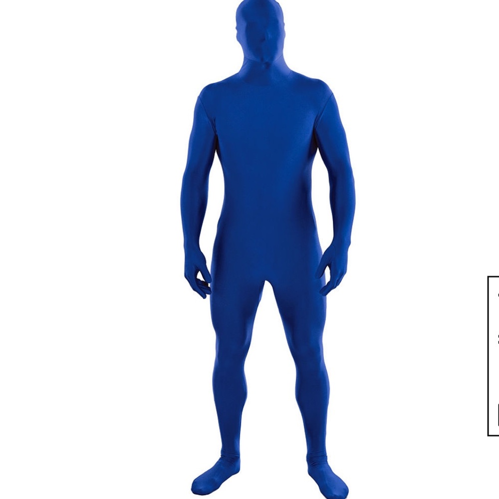 NWT blue Partysuit morphsuit size M (below 5'4") morph suit costume Halloween